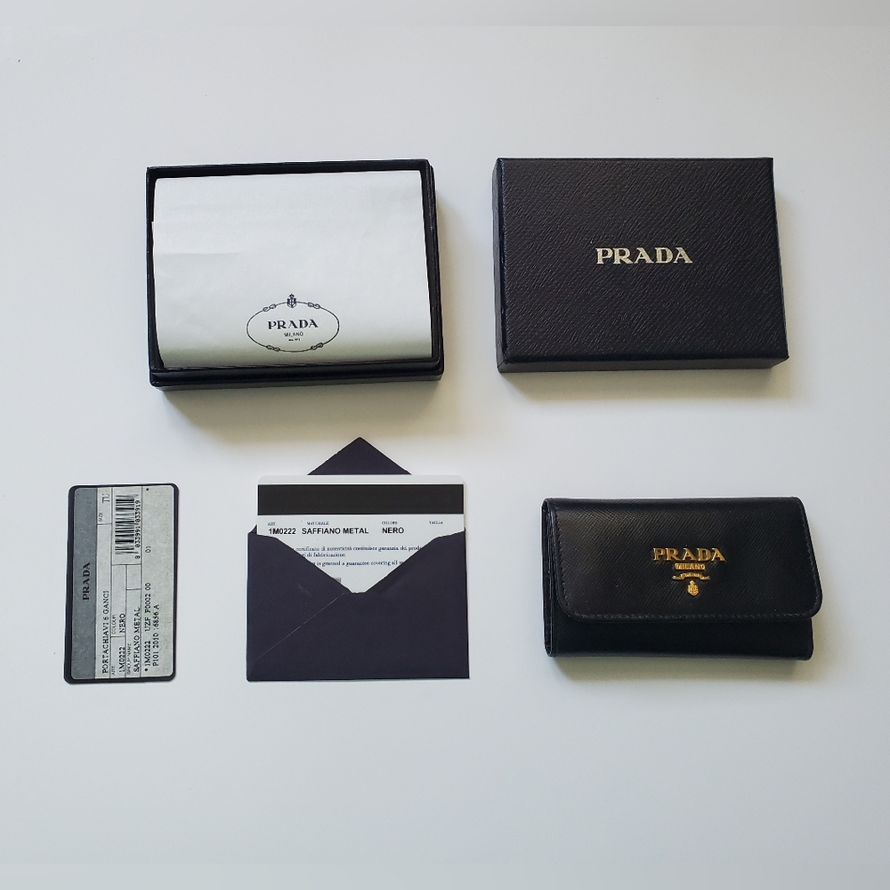 Prada Women's Saffiano Leather Key Holder